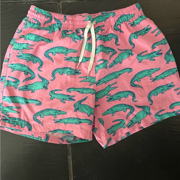 chubbies Other - Chubbies Pink Shorts with Green Alligator Design